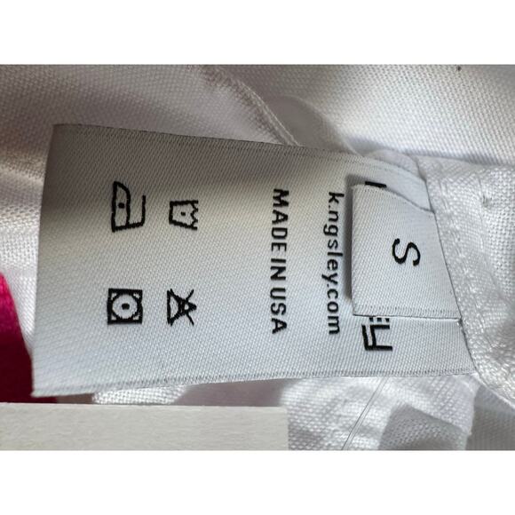 K.NGSLEY Vincent White V-Back Button Up Shirt - Size Small (new) - Picture 7 of 9